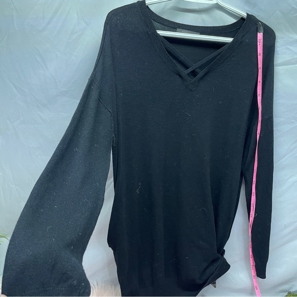 Suzy sher sweater dress knitted black with pockets - Picture 8 of 16